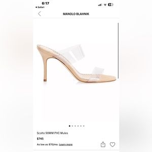 Scolto 90MM PVC Mules 38 1/2